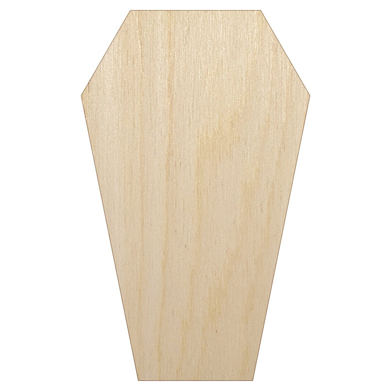 Coffin Halloween Solid Unfinished Wood Shape Piece Cutout for DIY Craft Projects